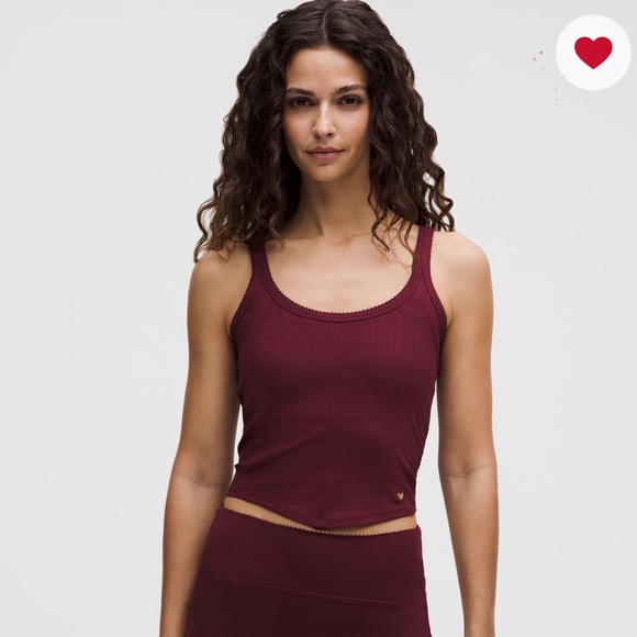 lululemon athletica Tops - lulu nulu ribbed crop tank top heart